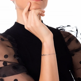 Oxzen ατσάλινο βραχιόλι με κόμπο