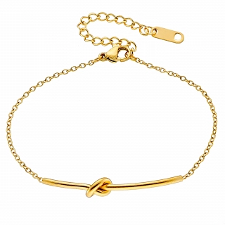 Oxzen ατσάλινο βραχιόλι με κόμπο