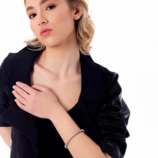 Βραχιόλι γυναικείο από ανοξείδωτο ατσάλι χειροπέδα με ματ φινίρισμα