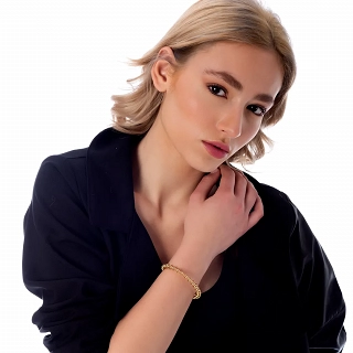 Βραχιόλι γυναικείο από ανοξείδωτο ατσάλι χειροπέδα με ματ φινίρισμα