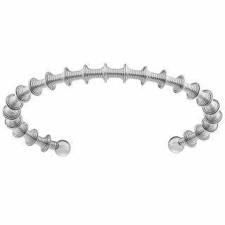 Βραχιόλι γυναικείο από ανοξείδωτο ατσάλι χειροπέδα με ματ φινίρισμα