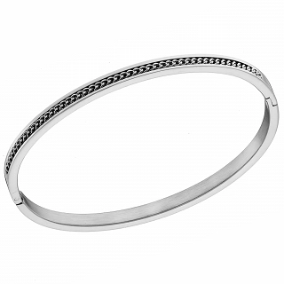 Βραχιόλι γυναικείο από ανοξείδωτο ατσάλι χειροπέδα με κούμπωμα