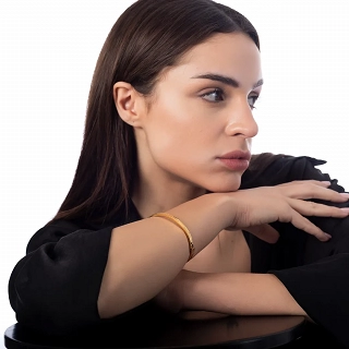 Βραχιόλι γυναικείο από ανοξείδωτο ατσάλι χειροπέδα με κούμπωμα