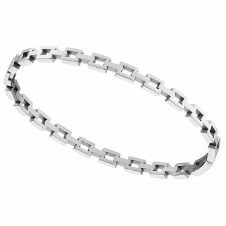 Βραχιόλι γυναικείο από ανοξείδωτο ατσάλι αλυσίδα, χειροπέδα με κούμπωμα