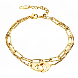 Oxzen γυναικείο βραχιόλι από ανοξείδωτο ατσάλι με χειροπέδες