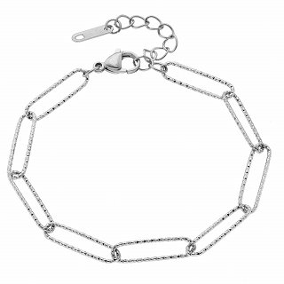 Oxzen ατσάλινο βραχιόλι διαμανταρισμένο