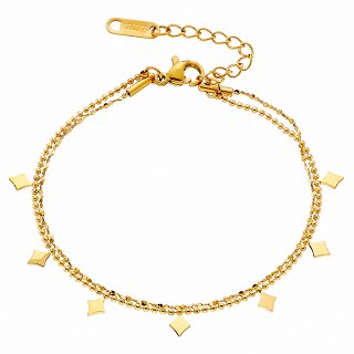 Oxzen ατσάλινο βραχιόλι με κρεμαστά στοιχεία