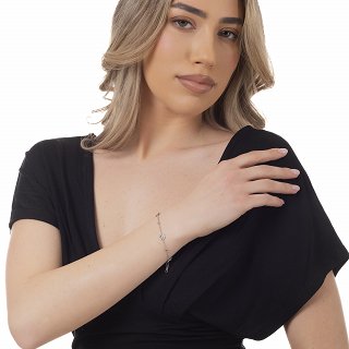 Oxzen ατσάλινο βραχιόλι με μαργαρίτες