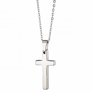 Ανδρικός σταυρός με αλυσίδα από ανοξείδωτο ατσάλι