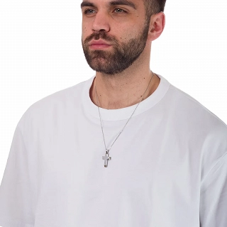 Ανδρικός σταυρός με αλυσίδα ατσάλινος