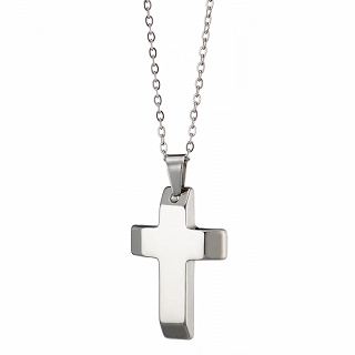 Ανδρικός σταυρός με αλυσίδα ατσάλινος