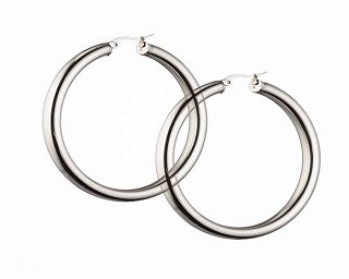 Σκουλαρίκια κρίκοι ατσάλινοι 4cm