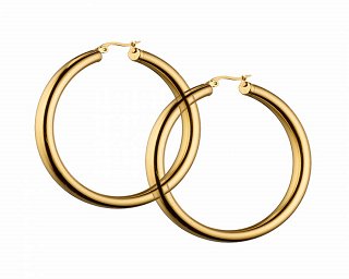 Σκουλαρίκια κρίκοι ατσάλινοι 4cm