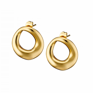 Oxzen σκουλαρίκια καρφωτά ατσάλινα κύκλος 18mm