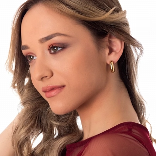 Oxzen σκουλαρίκια κρίκοι ατσάλινοι 22mm