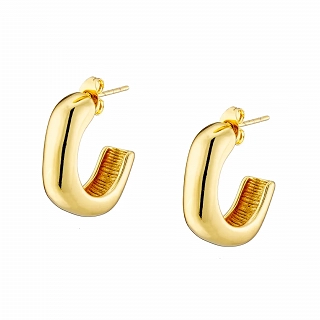 Oxzen σκουλαρίκια κρίκοι ατσάλινοι 22mm