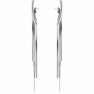 Oxzen σκουλαρίκια κρεμαστά ατσάλινα με μακριές αλυσίδες Snake