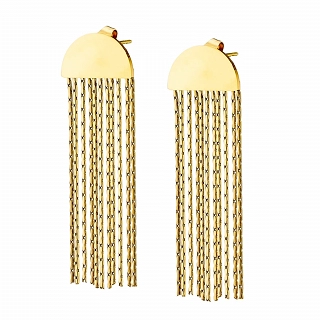 Oxzen σκουλαρίκια κρεμαστά ατσάλινα με αλυσίδες