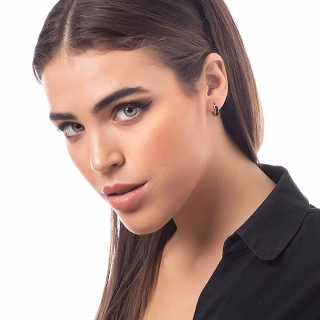 Σκουλαρίκια κρικάκια μικρά ατσάλινα 10mm με σμάλτο