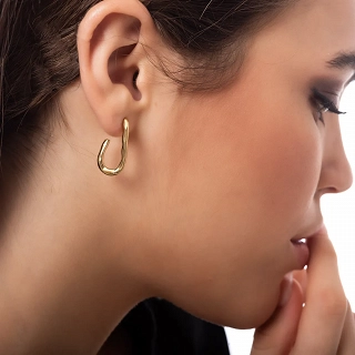 Σκουλαρίκια κρίκοι ατσάλινοι σφυρήλατοι