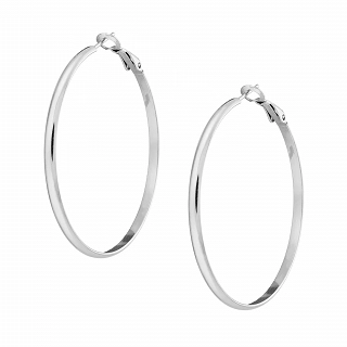 Σκουλαρίκια κρίκοι ατσάλινοι μεγάλοι 50mm