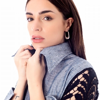 Oxzen σκουλαρίκια κρίκοι ατσάλινοι ορθογώνιοι