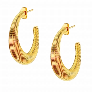 Oxzen σκουλαρίκια κρίκοι ατσάλινοι 30mm