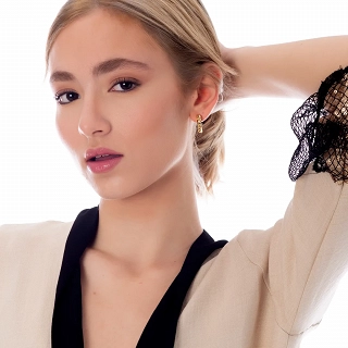 Oxzen σκουλαρίκια κρίκοι ατσάλινοι Croissant 20mm