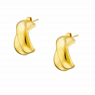 Oxzen ατσάλινος κρίκος με σχήμα Χ