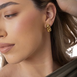 Oxzen σκουλαρίκι κρεμαστό ατσάλινο