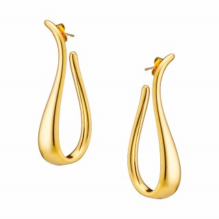 Oxzen ατσάλινος κρίκος μακρύς με ιδιαίτερο σχήμα