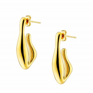 Oxzen ατσάλινος κρίκος μακρύς με ιδιαίτερο σχήμα