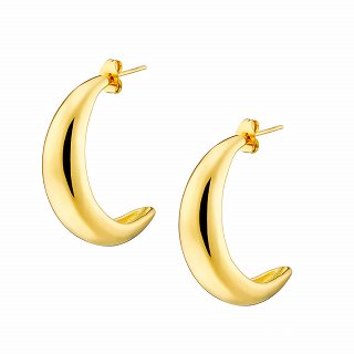 Oxzen ατσάνικο σκουλαρίκι κρίκος 30mm