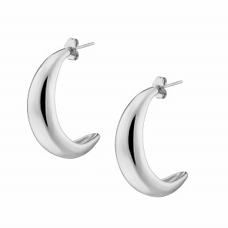 Oxzen ατσάνικο σκουλαρίκι κρίκος 30mm