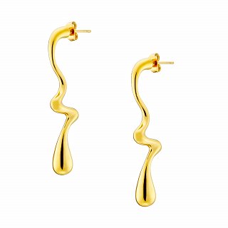 Oxzen σκουλαρίκι ατσάλινο κρεμαστό με ιδιαίτερο σχήμα