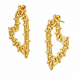 Oxzen σκουλαρίκι ατσάλινο καρδιά