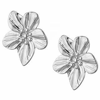 Σκουλαρίκι γυναικείο από ανοξείδωτο ατσάλι λουλούδι