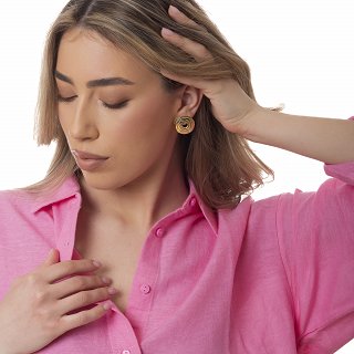 Σκουλαρίκι γυναικείο από ανοξείδωτο ατσάλι καρφωτό