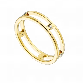 Δαχτυλίδι ατσάλινο με λευκά ζιργκόν