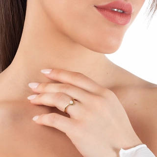 Δαχτυλίδι ατσάλινο λεπτό με πέρλα