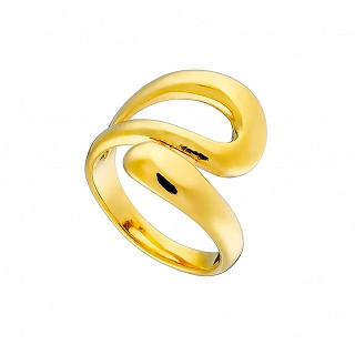 Oxzen γυναικείο δαχτυλίδι από ανοξείδωτο ατσάλι Sculptured Drop