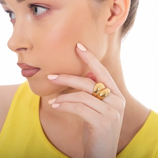 Oxzen γυναικείο δαχτυλίδι από ανοξείδωτο ατσάλι bull