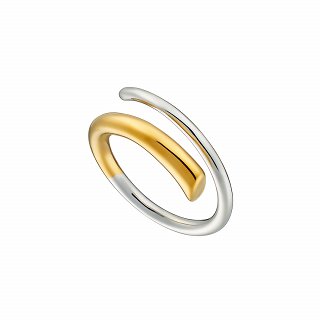 Oxzen ατσάλινο ασημόχρυσο δαχτυλίδι