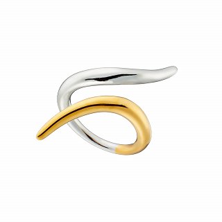 Oxzen ατσάλινο ασημόχρυσο δαχτυλίδι