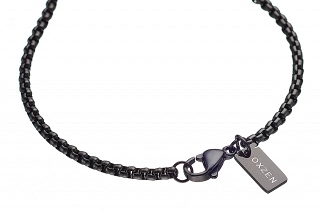 Oxzen ανδρικός σταυρός ατσάλινος ασημί με μαύρο και πέτρες ζιργκόν