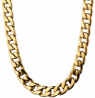 Oxzen Cuban Link αλυσίδα λαιμού unisex ατσάλινη με πλάτος 1,5cm