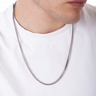 Oxzen ανδρική αλυσίδα ατσάλινη 4mm Snake