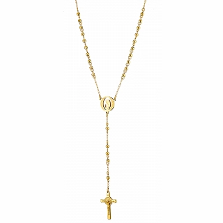 Κολιέ Unisex ροζάριο από ανοξείδωτο ατσάλι με την Madonna και τον εσταυρωμένο