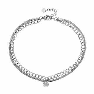 Αλυσίδα ποδιού από ανοξείδωτο ατσάλι διπλή