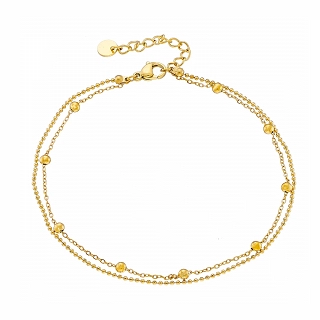 Αλυσίδα ποδιού από ανοξείδωτο ατσάλι με διπλή αλυσίδα